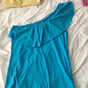 Lilly Pulitzer One shoulder ruffle top, size small